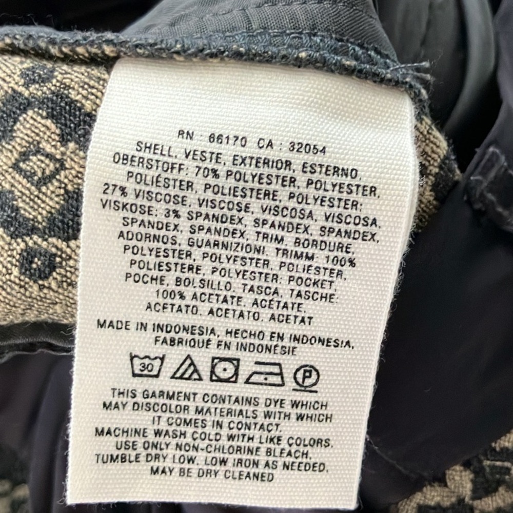 Like New Anthropologie Cartonnier Tan and Gray Geometric Pants - Picture 6 of 6